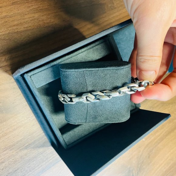 David Yurman CURB CHAIN ANGULAR LINK BRACELET IN STERLING SILVER - Picture 5 of 10